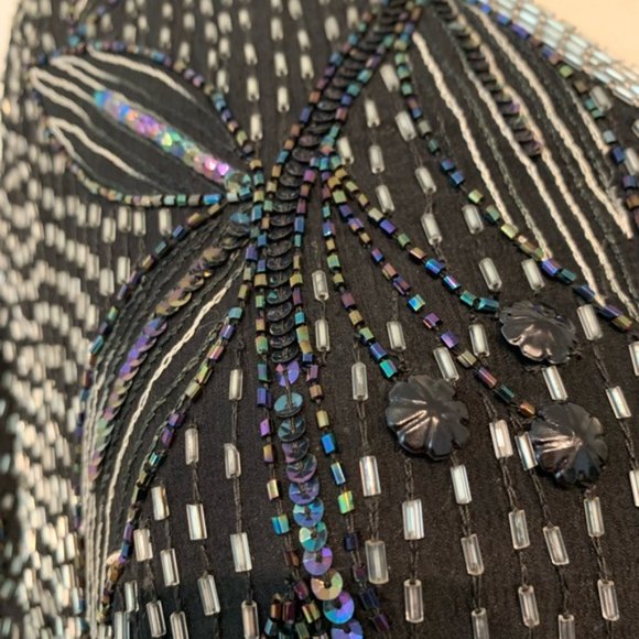 Vintage Floral Beaded Sequin Top - Picture 5 of 5